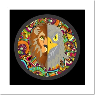 lion and eagle Posters and Art